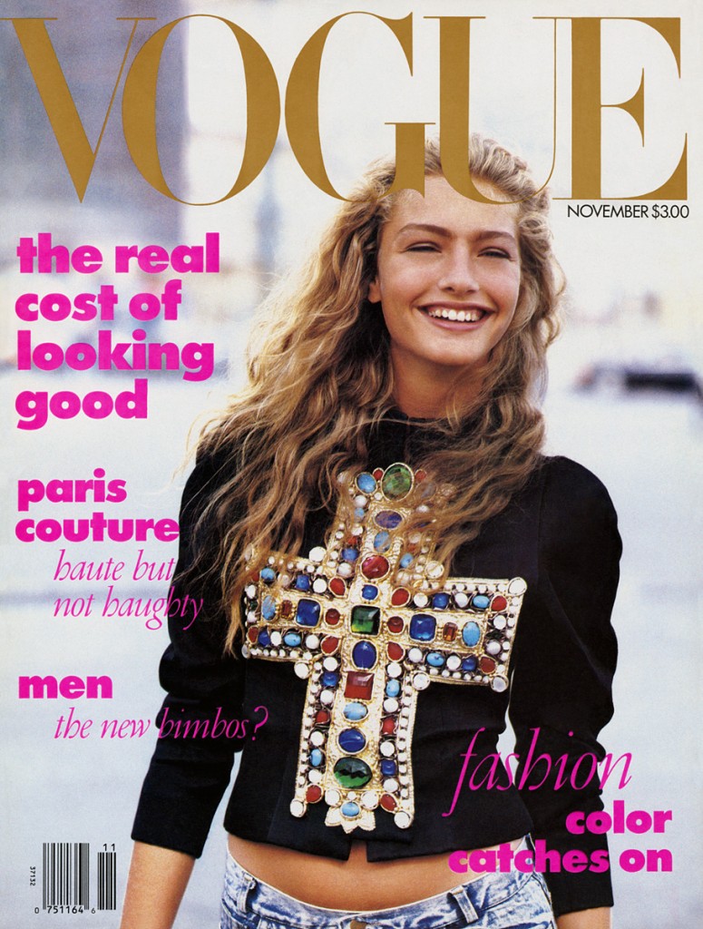This was Anna Wintour's first Vogue cover. It is credited with helping to launch the "high-low mix."