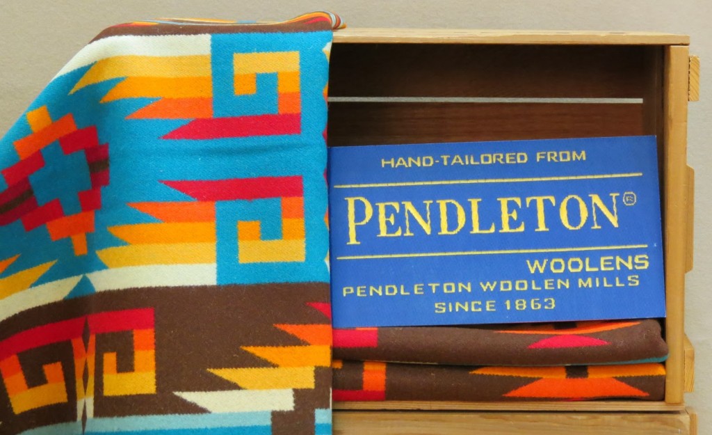 That's Pendleton wool, by the way. I'm never leaving this place!