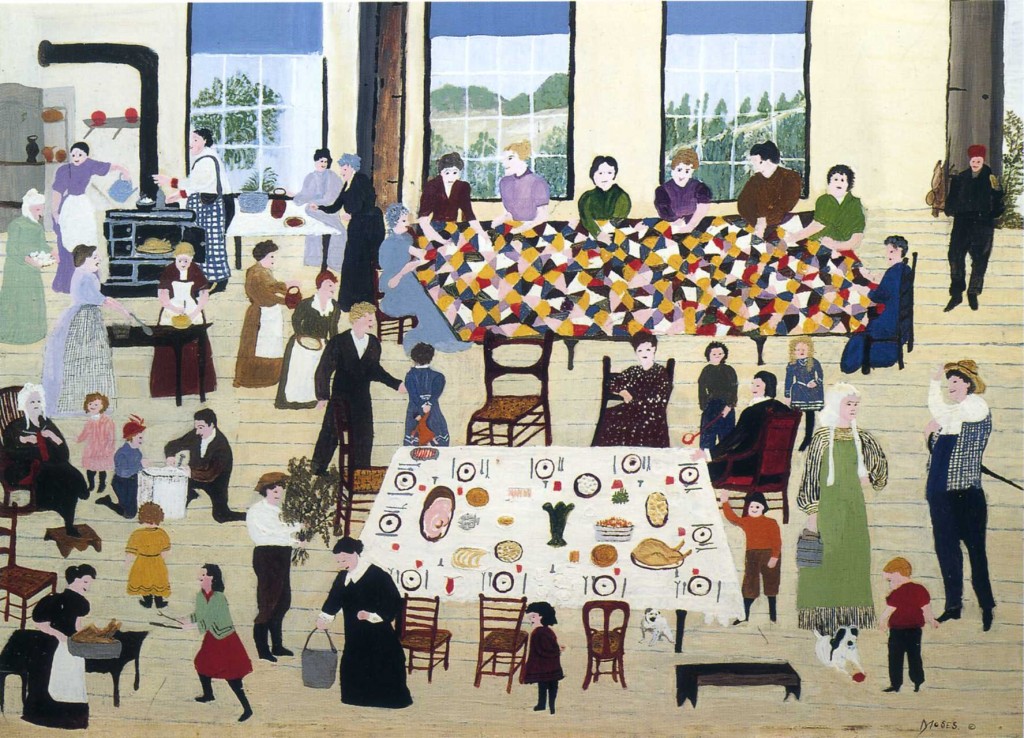 The Quilting Bee, Grandma Moses, 1950.