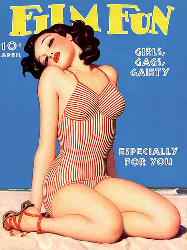 Pinup illustration by Enoch Bolles. 